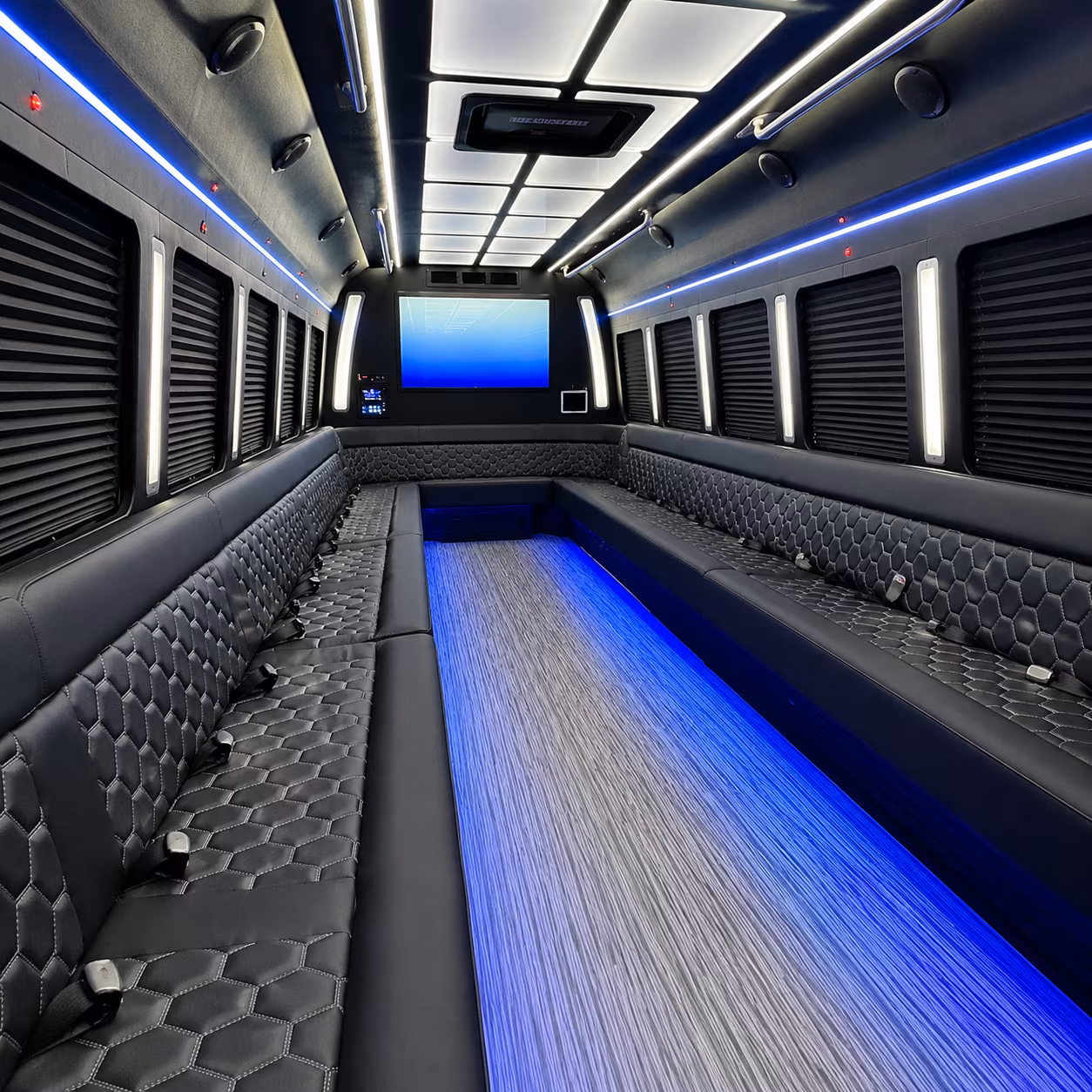 bonita springs 50 passenger party bus inside